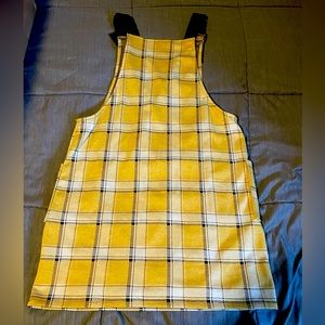 Yellow plaid dress
